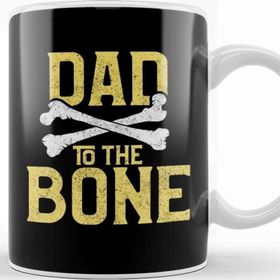 Baskı Dükkanı Funny Dad To The Bone Pun Father's Bad To The Bone Kupa Bardak