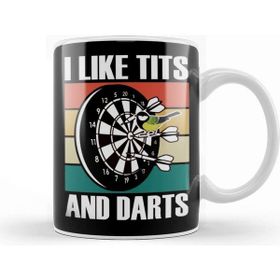 Baskı Dükkanı Funny Darts Arrow Birds Dartboard Retro Dart Player Bullseye Kupa Bardak