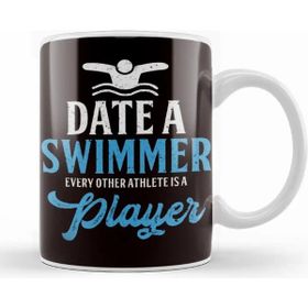 Baskı Dükkanı Funny Date Swimmer Athlete Player Swimming Pool Swim Coach Kupa Bardak