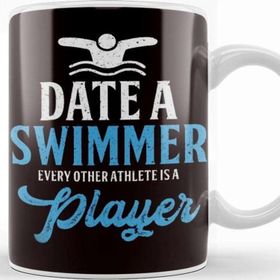 Baskı Dükkanı Funny Date Swimmer Athlete Player Swimming Pool Swim Coach Kupa Bardak