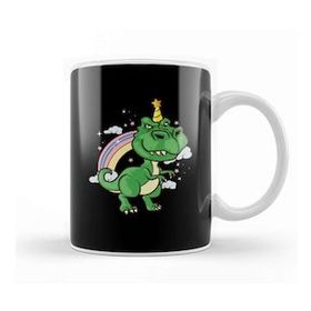 Baskı Dükkanı Funny Dinosaur Unicorn Unisaur Mythical Animal Kupa Bardak
