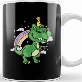 Baskı Dükkanı Funny Dinosaur Unicorn Unisaur Mythical Animal Kupa Bardak