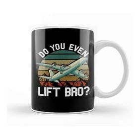 Baskı Dükkanı Funny Do You Even Lift Bro Airplane Pilot Flying Kupa Bardak