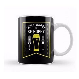 Baskı Dükkanı Funny Don't Worry Be Hoppy Cute Beer Drinking Pun Kupa