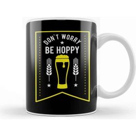 Baskı Dükkanı Funny Don't Worry Be Hoppy Cute Beer Drinking Pun Kupa