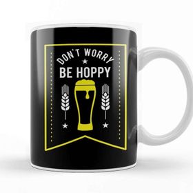 Baskı Dükkanı Funny Don't Worry Be Hoppy Cute Beer Drinking Pun Kupa