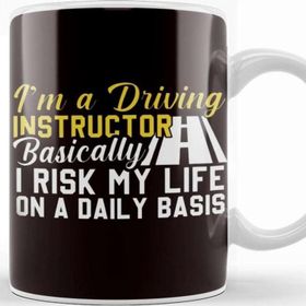 Baskı Dükkanı Funny Driving Instructor Teacher School Novice Driver Car Kupa