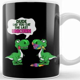 Baskı Dükkanı Funny Dude Did You Eat The Last Unicorn Dinosaur Kupa