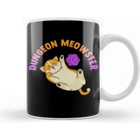 Baskı Dükkanı Funny Dungeon Meowster Fantasy Gaming Pun Kupa