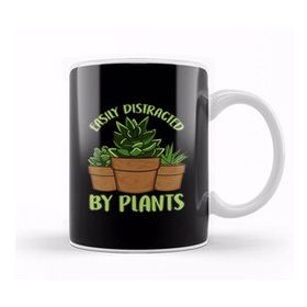 Baskı Dükkanı Funny Easily Distracted By Plants Gardening Pun Kupa