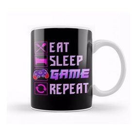 Baskı Dükkanı Funny Eat Sleep Game Repeat Anime Gamer Gaming Kupa