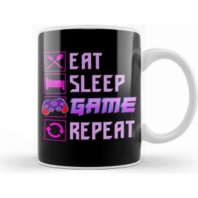 Baskı Dükkanı Funny Eat Sleep Game Repeat Anime Gamer Gaming Kupa
