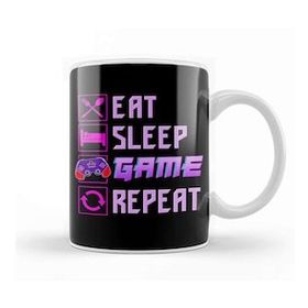 Baskı Dükkanı Funny Eat Sleep Game Repeat Anime Gamer Gaming Kupa
