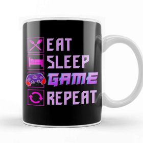Baskı Dükkanı Funny Eat Sleep Game Repeat Anime Gamer Gaming Kupa