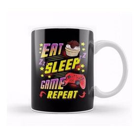 Baskı Dükkanı Funny Eat Sleep Game Repeat Gamer Gaming Kupa