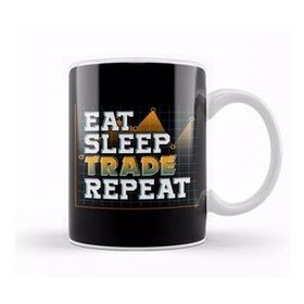 Baskı Dükkanı Funny Eat Sleep Trade Repeat Investors Trading Kupa
