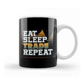 Baskı Dükkanı Funny Eat Sleep Trade Repeat Investors Trading Kupa