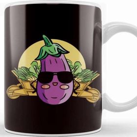 Baskı Dükkanı Funny Eggplant Gardener Vegetables Planting Gardening Nature Kupa