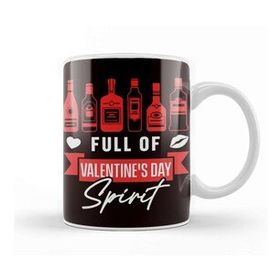 Baskı Dükkanı Funny Full Of Valentines Day Spirit Alcohol Drink Kupa