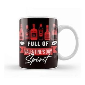 Baskı Dükkanı Funny Full Of Valentines Day Spirit Alcohol Drink Kupa