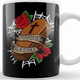 Baskı Dükkanı Funny Future Corpse Coffin Pastel Goth Horror Pun Kupa