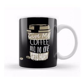 Baskı Dükkanı Funny Give Me Coffee And No One Gets Hurt Caffeine Kupa