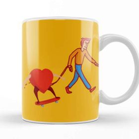 Baskı Dükkanı Funny Heart Kupa