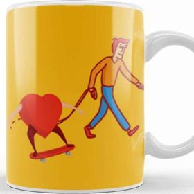 Baskı Dükkanı Funny Heart Kupa