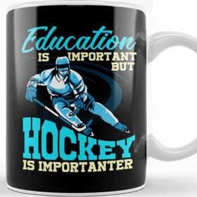 Baskı Dükkanı Funny Hockey Is Importanter Than Education Student Kupa