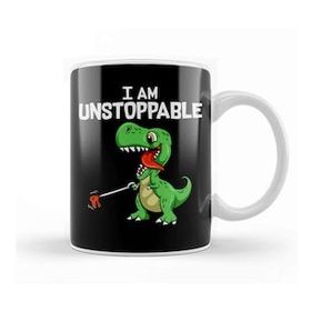 Baskı Dükkanı Funny I Am Unstoppable T Rex Dinosaur Grabber Pun Kupa