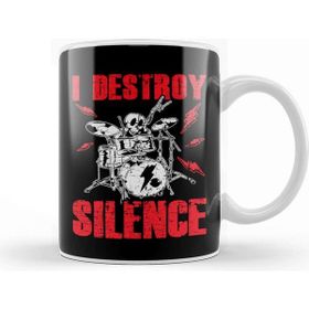 Baskı Dükkanı Funny I Destroy Silence Drummer Awesome Drumming Kupa