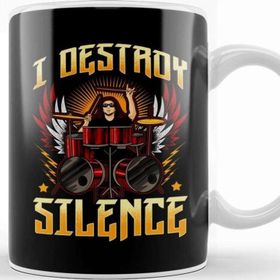 Baskı Dükkanı Funny I Destroy Silence Drummer Awesome Drumming Kupa