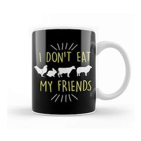 Baskı Dükkanı Funny I Don't Eat My Friends Vegan Cute Veganism Kupa