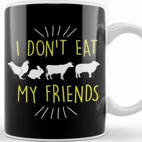Baskı Dükkanı Funny I Don't Eat My Friends Vegan Cute Veganism Kupa