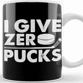 Baskı Dükkanı Funny I Give Zero Pucks Ice Hockey Players Pun Kupa