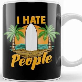 Baskı Dükkanı Funny I Hate People Relaxing Beach Vacation Pun Kupa