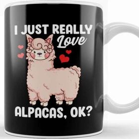 Baskı Dükkanı Funny I Just Really Love Alpacas, Ok Cute Alpaca Kupa