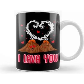 Baskı Dükkanı Funny I Lava You Volcano Valentine S Day Pun Kupa