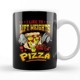 Baskı Dükkanı Funny I Like To Lift Weights And Eat Pizza Kupa