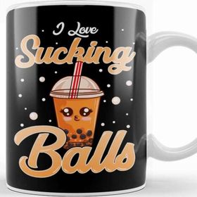 Baskı Dükkanı Funny I Love Sucking Balls Boba Tea Pun Gag Gift Kupa