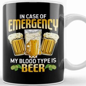 Baskı Dükkanı Funny In Case Of Emergency My Blood Type Is Beer Kupa