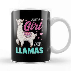 Baskı Dükkanı Funny Just A Girl Who Loves Llamas Cute Lama Kupa