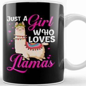 Baskı Dükkanı Funny Just A Girl Who Loves Llamas Cute Lama Kupa