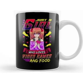Baskı Dükkanı Funny Just A Girl Who Loves Video Games And Food Kupa
