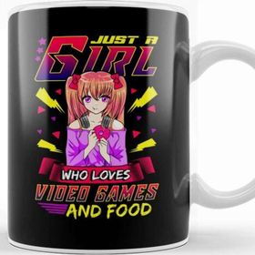 Baskı Dükkanı Funny Just A Girl Who Loves Video Games And Food Kupa