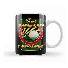 Baskı Dükkanı Funny Just The Tip I Promise Billiards Pool Cue Kupa