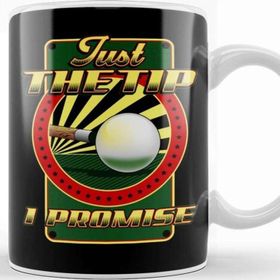 Baskı Dükkanı Funny Just The Tip I Promise Billiards Pool Cue Kupa