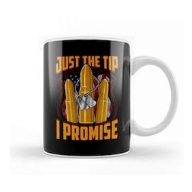 Baskı Dükkanı Funny Just The Tip I Promise Usa Bullet Pun Kupa