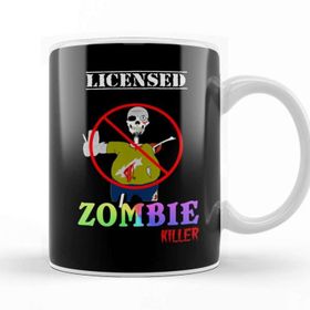 Baskı Dükkanı Funny Licensed Zombie Killer Halloween Kupa