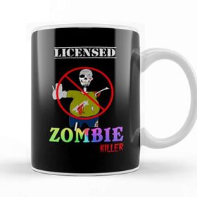 Baskı Dükkanı Funny Licensed Zombie Killer Halloween Kupa